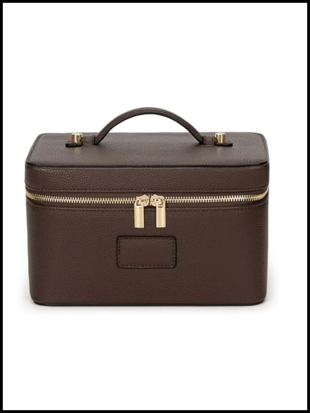 Large Leather Makeup Bag Travel Cosmetic Organizer Waterproof Vanity Case